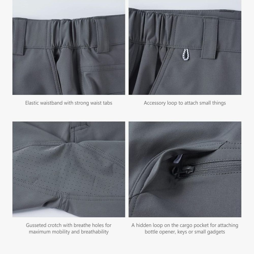 Men's Gray Cargo Shorts - Picture 4 of 7